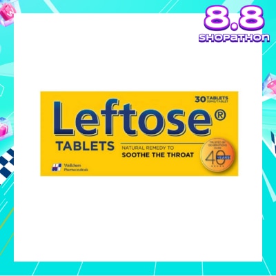 LEFTOSE Chesty Coughs & Sore Throats 30mg (Per Tablet) 30 Tablets