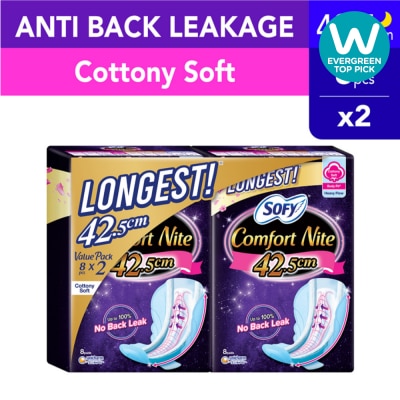 SOFY Body Fit Night Slim Wing 42cm Twin Pack 8's x 2 image
