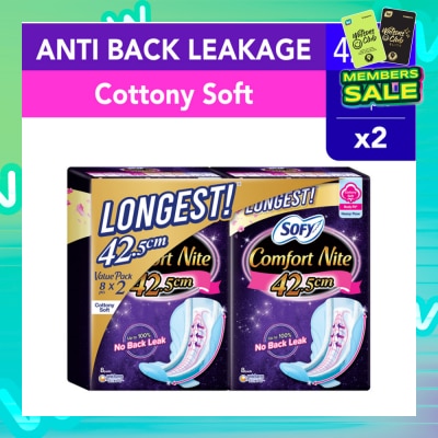 SOFY Body Fit Night Slim Wing 42cm Twin Pack 8's x 2