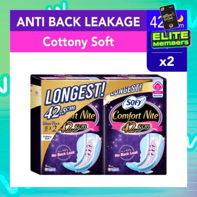 SOFY Body Fit Night Slim Wing 42cm Twin Pack 8's x 2