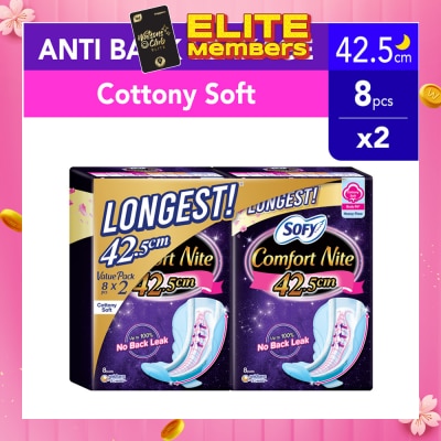 SOFY Body Fit Night Slim Wing 42cm Twin Pack 8's x 2