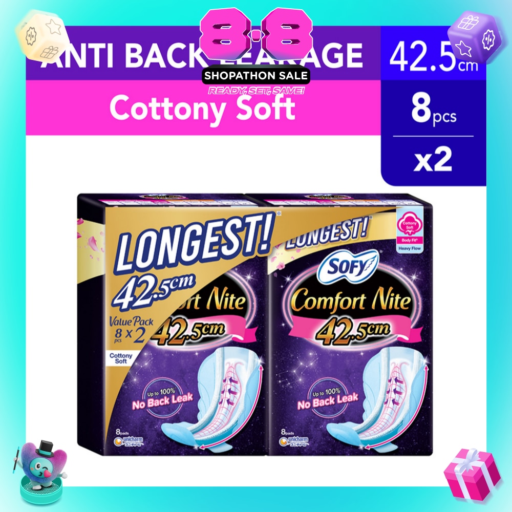 Body Fit Night Slim Wing 42cm Twin Pack 8's x 2