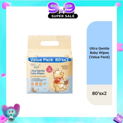 BZU BZU - Ultra Gentle Fragrance Free Baby Wet Wipes 80s X 2 pack image