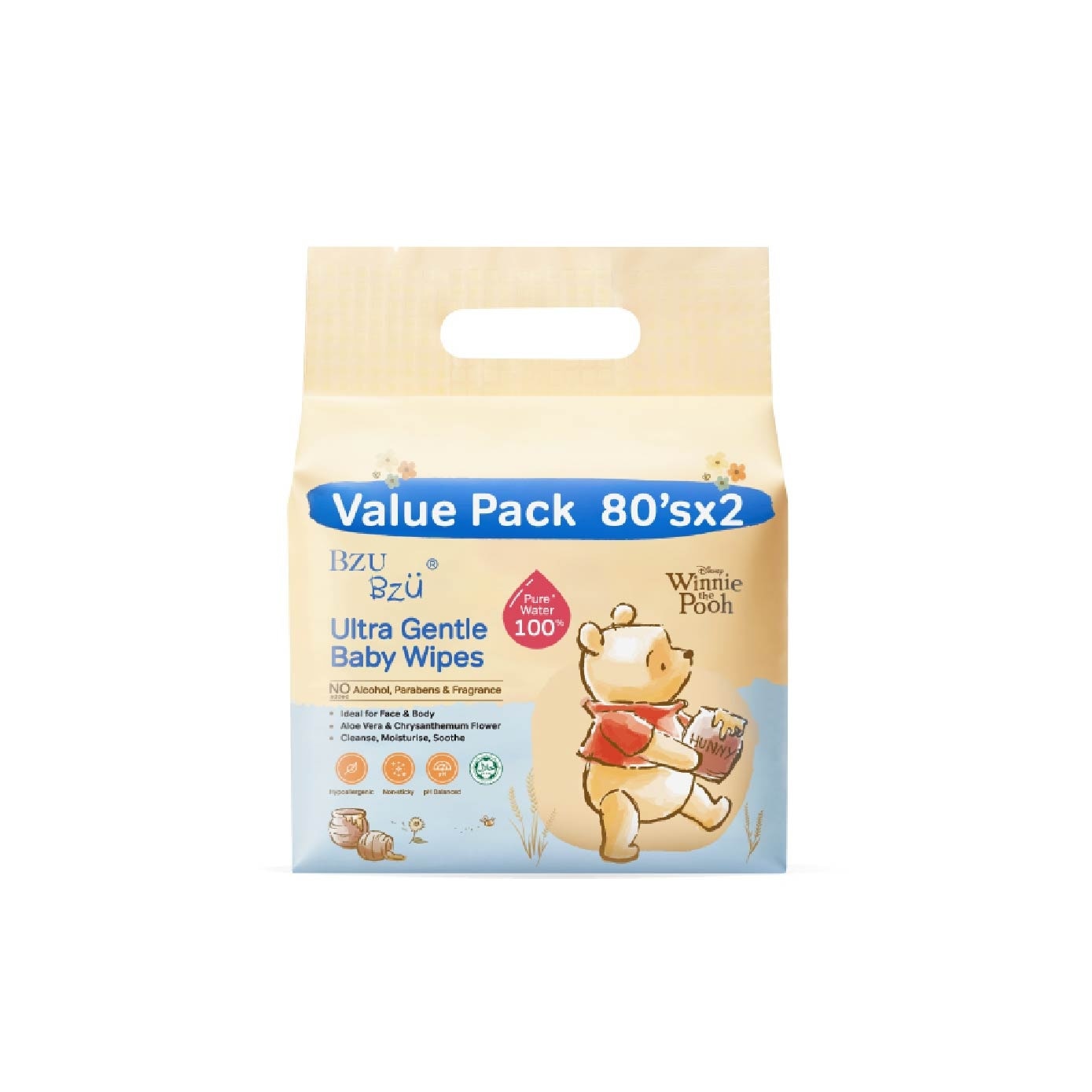 Ultra Gentle Fragrance Free Baby Wet Wipes 80s X 2 pack