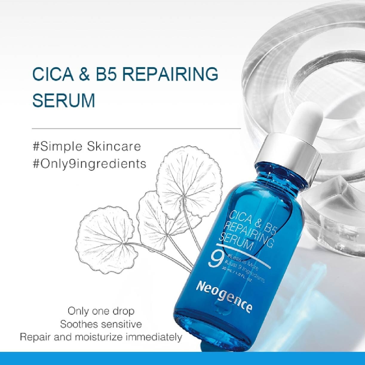 Cica & B5 Repairing Serum (Repair + Reduce Fine Line) 30ml