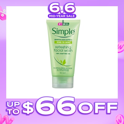 SIMPLE - SIMPLE Refreshing Facial Wash 150ml (Kind to skin)