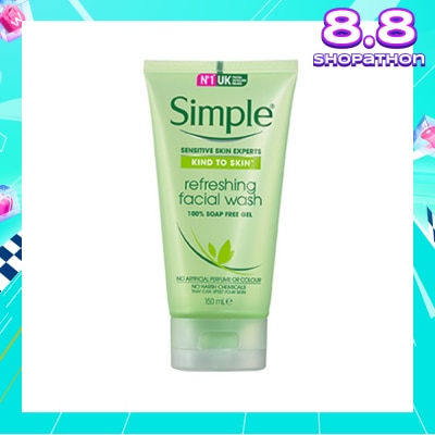 SIMPLE SIMPLE Refreshing Facial Wash 150ml (Kind to skin)
