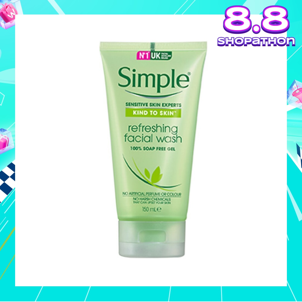 SIMPLE Refreshing Facial Wash 150ml (Kind to skin)