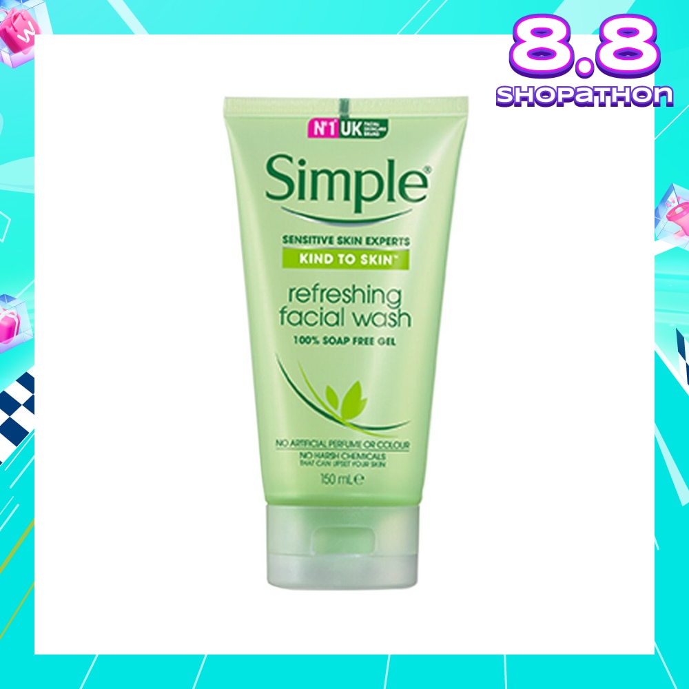SIMPLE Refreshing Facial Wash 150ml (Kind to skin)