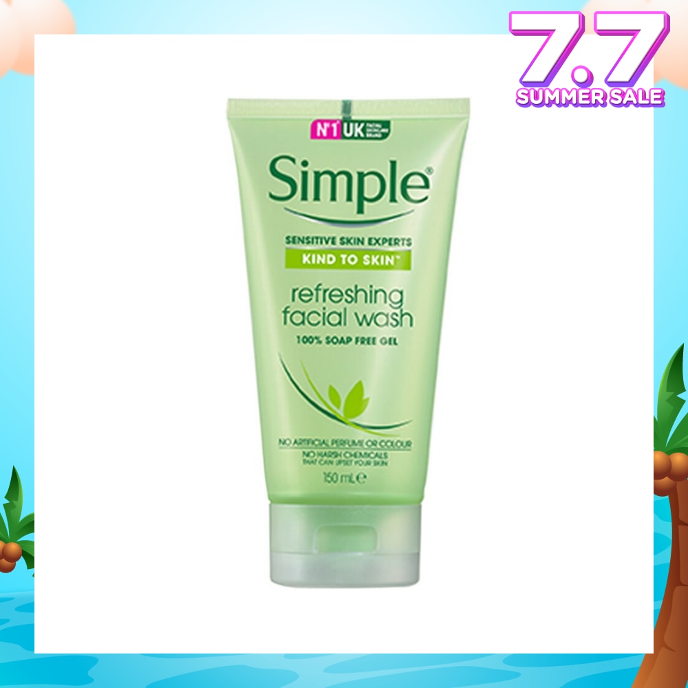 SIMPLE Refreshing Facial Wash 150ml (Kind to skin)