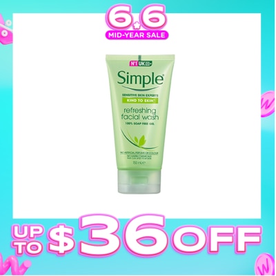 SIMPLE - SIMPLE Refreshing Facial Wash 150ml (Kind to skin)