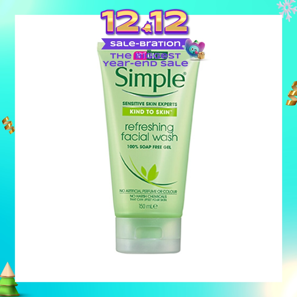 SIMPLE Refreshing Facial Wash 150ml (Kind to skin)