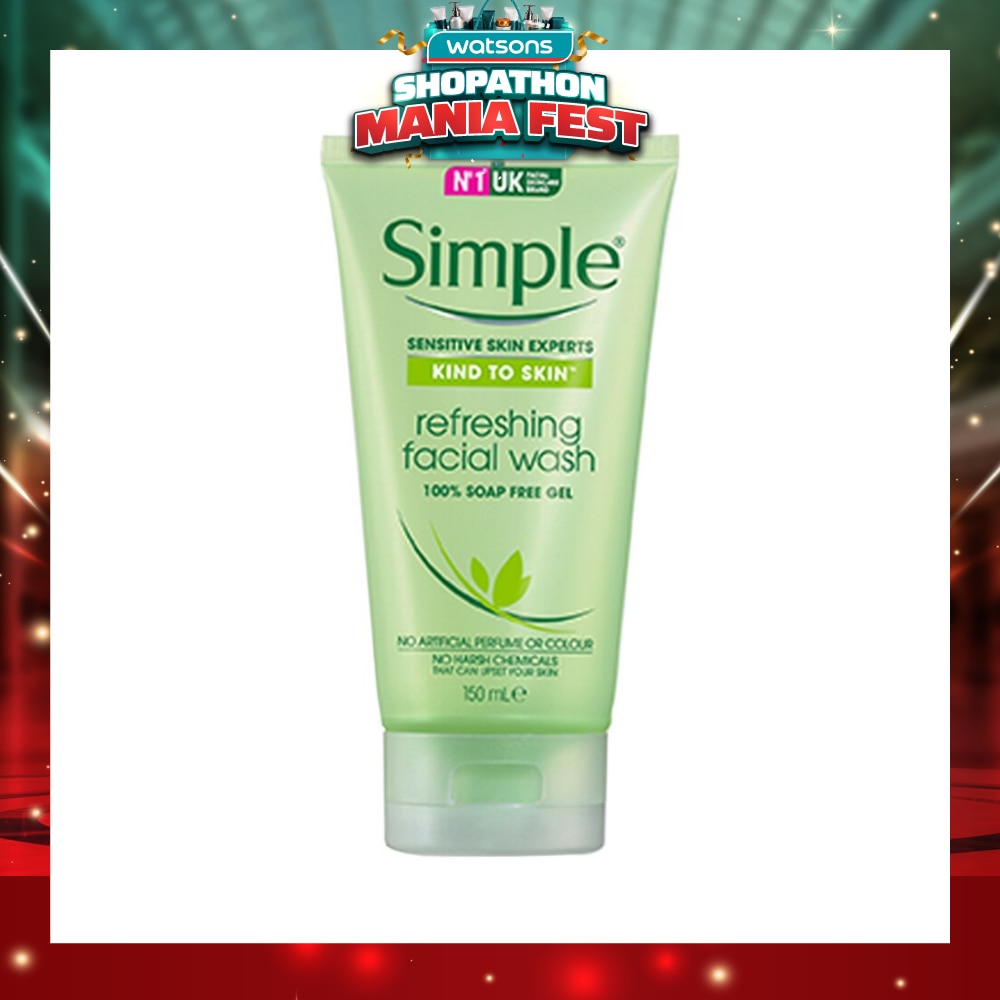 SIMPLE Refreshing Facial Wash 150ml (Kind to skin)