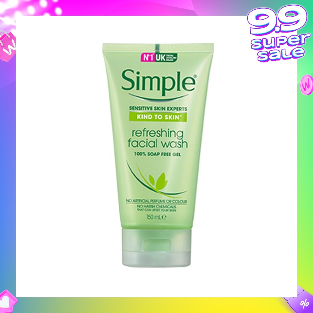 SIMPLE Refreshing Facial Wash 150ml (Kind to skin)
