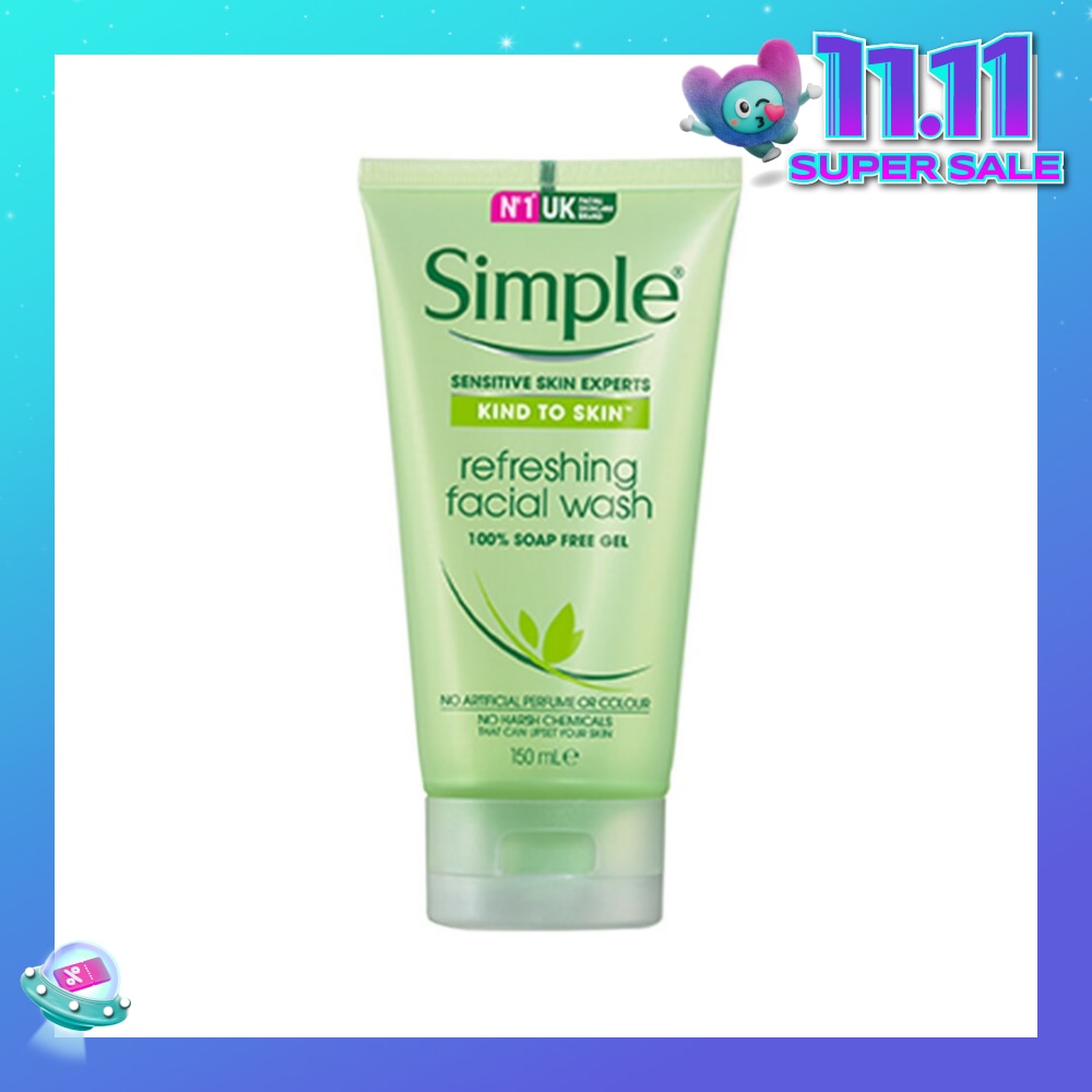 SIMPLE Refreshing Facial Wash 150ml (Kind to skin)