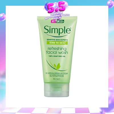 SIMPLE - SIMPLE Refreshing Facial Wash 150ml (Kind to skin)
