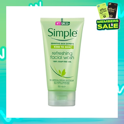 SIMPLE SIMPLE Refreshing Facial Wash 150ml (Kind to skin)