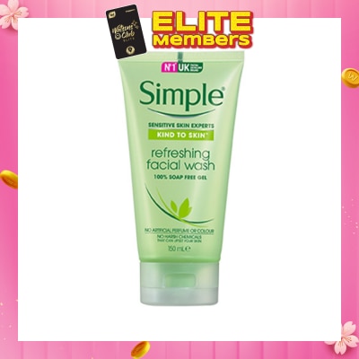 SIMPLE SIMPLE Refreshing Facial Wash 150ml (Kind to skin)
