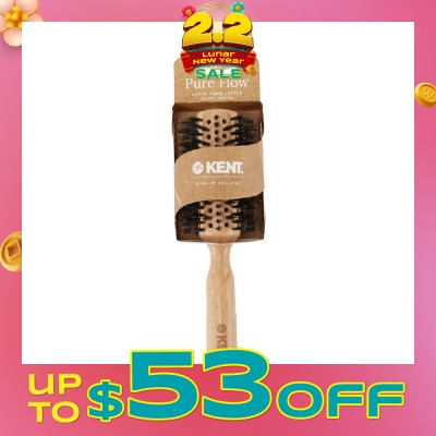 KENT BRUSHES Brushes Lpf5 (Pure Flow Large Vented 35mm Bristle Nylon Mix Round Hair Brush) 1s