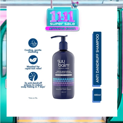 SUU BALM Gentle Moisturising Anti Dandruff Shampoo 480ml image