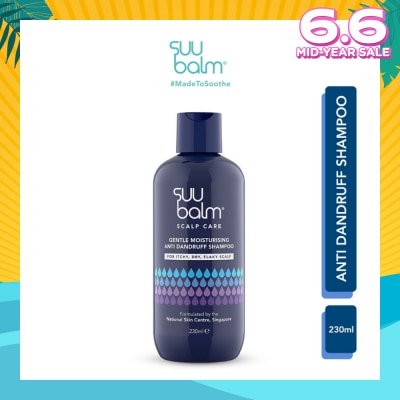 SUU BALM Gentle Moisturising Anti Dandruff Shampoo (Formulated For Itchy, Flaky, Sensitive Scalp) 230ml