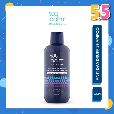SUU BALM Gentle Moisturising Anti Dandruff Shampoo (Formulated For Itchy, Flaky, Sensitive Scalp) 230ml