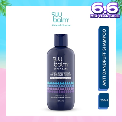 SUU BALM Gentle Moisturising Anti Dandruff Shampoo (Formulated For Itchy, Flaky, Sensitive Scalp) 230ml