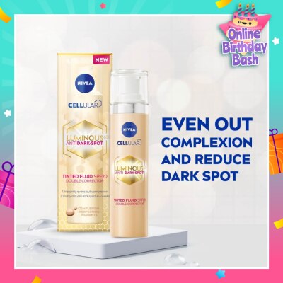 NIVEA The Luminous630 Anti Dark Spot Tinted Fluid SPF20 (Reduce Visible Dark Spots) 4.8g