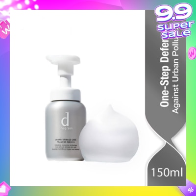 D PROGRAM Urban Damage Care Foaming Wash (Gently Cleanse While  Retainting Moisture & Improving Skin Barrier Function. Care For Redness Prone Skin) 150ml