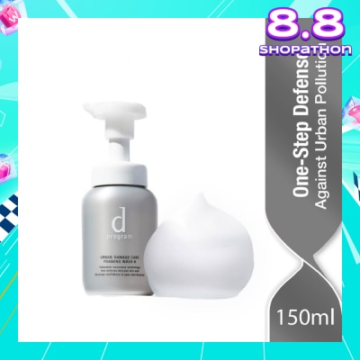 D PROGRAM Urban Damage Care Foaming Wash (Gently Cleanse While  Retainting Moisture & Improving Skin Barrier Function. Care For Redness Prone Skin) 150ml