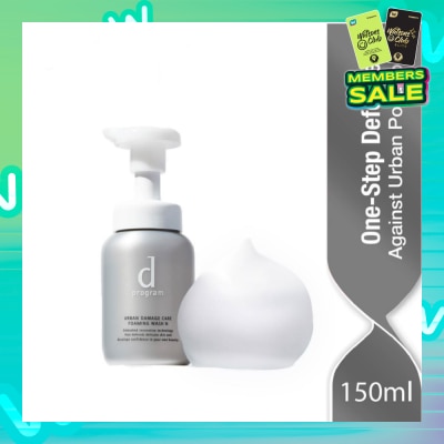 D PROGRAM Urban Damage Care Foaming Wash (Gently Cleanse While  Retainting Moisture & Improving Skin Barrier Function. Care For Redness Prone Skin) 150ml