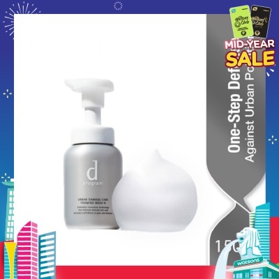 D PROGRAM Urban Damage Care Foaming Wash (Gently Cleanse While  Retainting Moisture & Improving Skin Barrier Function. Care For Redness Prone Skin) 150ml