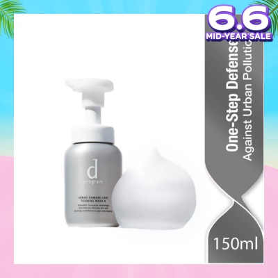 D PROGRAM Urban Damage Care Foaming Wash (Gently Cleanse While  Retainting Moisture & Improving Skin Barrier Function. Care For Redness Prone Skin) 150ml