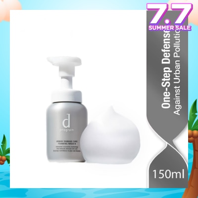D PROGRAM Urban Damage Care Foaming Wash (Gently Cleanse While  Retainting Moisture & Improving Skin Barrier Function. Care For Redness Prone Skin) 150ml