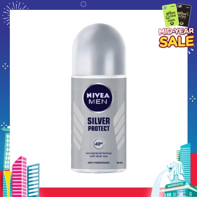 NIVEA Deo (M) Roll-on Silver Protect 50ml