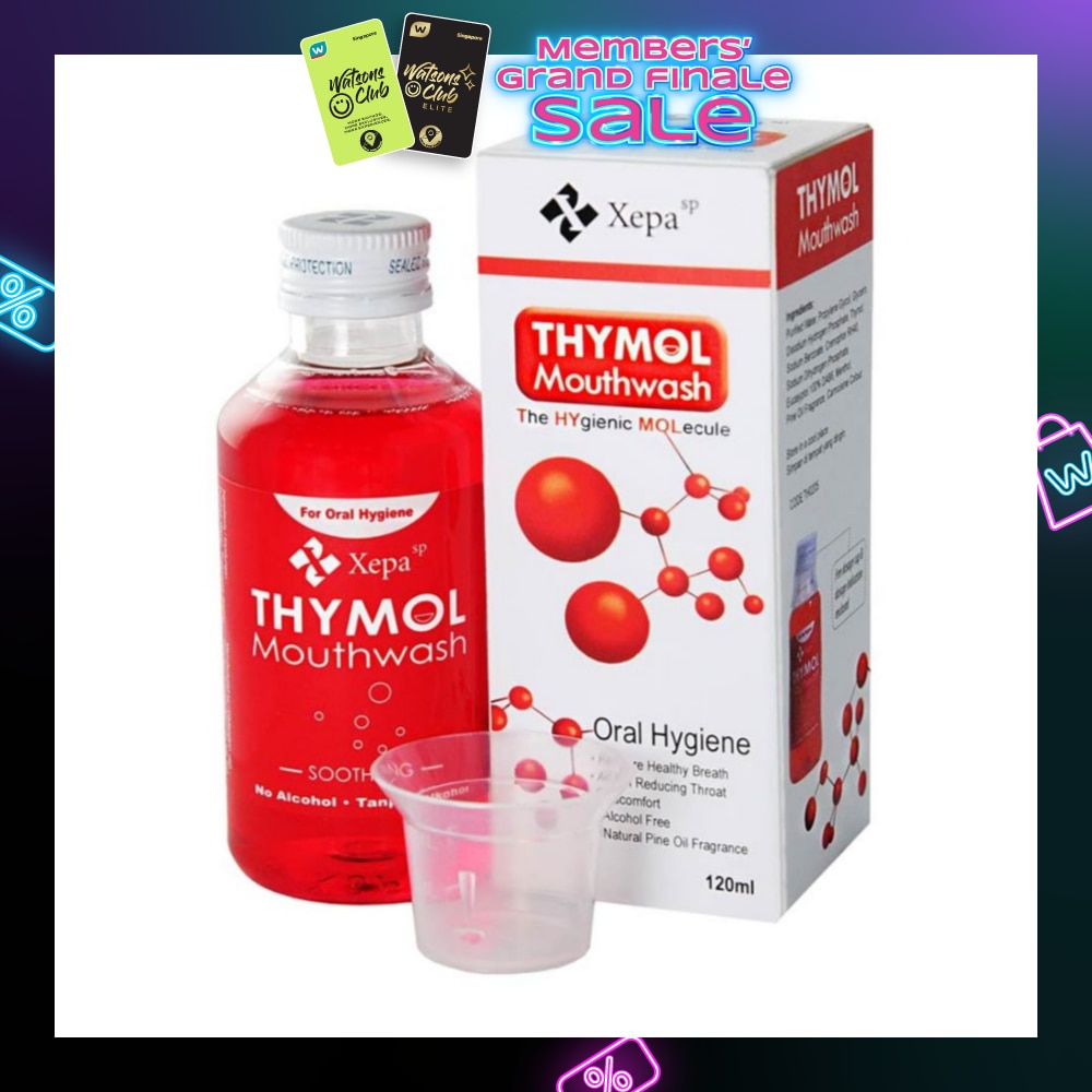 Soothing Mouthwash Alcohol Free Natural Pine Oil Fragrance (For Sore Throat, Bad Breath, Oral Hygiene and Dentures Care) 120ml