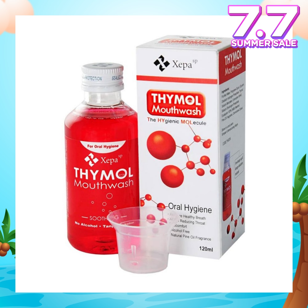 Soothing Mouthwash Alcohol Free Natural Pine Oil Fragrance (For Sore Throat, Bad Breath, Oral Hygiene and Dentures Care) 120ml
