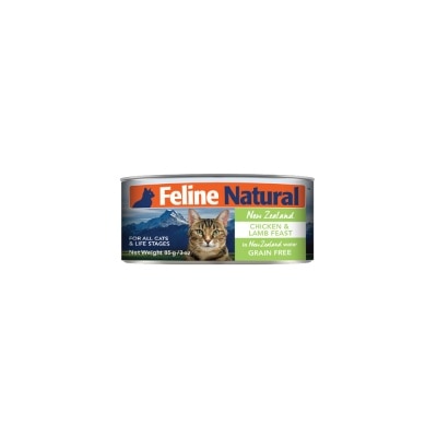 FELINE NATURAL - Chicken & Lamb Feast Canned Cat Food 85g
