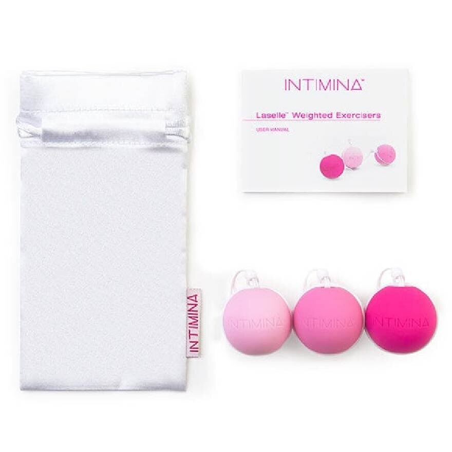 Laselle Weighted Kegel Balls Exerciser Set Pink (Build Pelvic Floor Strength) x 3s