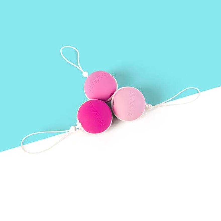 Laselle Weighted Kegel Balls Exerciser Set Pink (Build Pelvic Floor Strength) x 3s