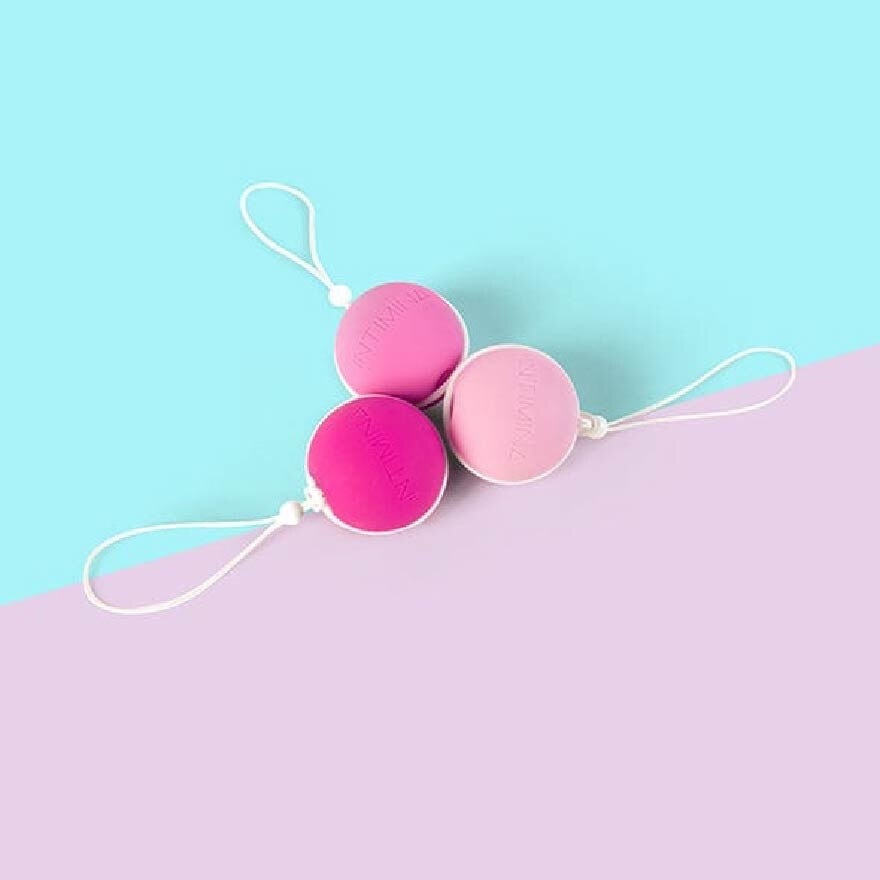 Laselle Weighted Kegel Balls Exerciser Set Pink (Build Pelvic Floor Strength) x 3s