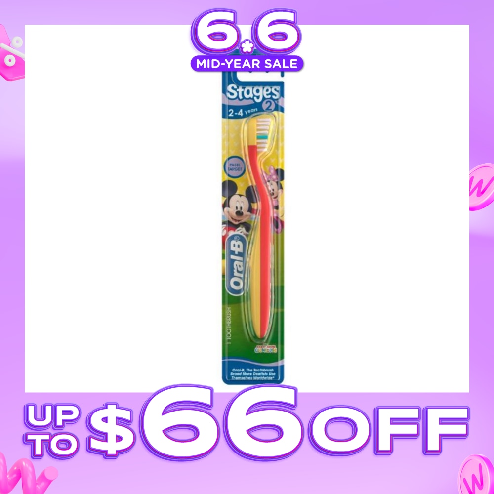 Stages 2 (2-4years) Extra Soft Toothbrush with Disney Characters 1 Count