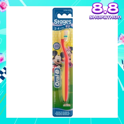 ORAL-B Stages 2 (2-4years) Extra Soft Toothbrush with Disney Characters 1 Count