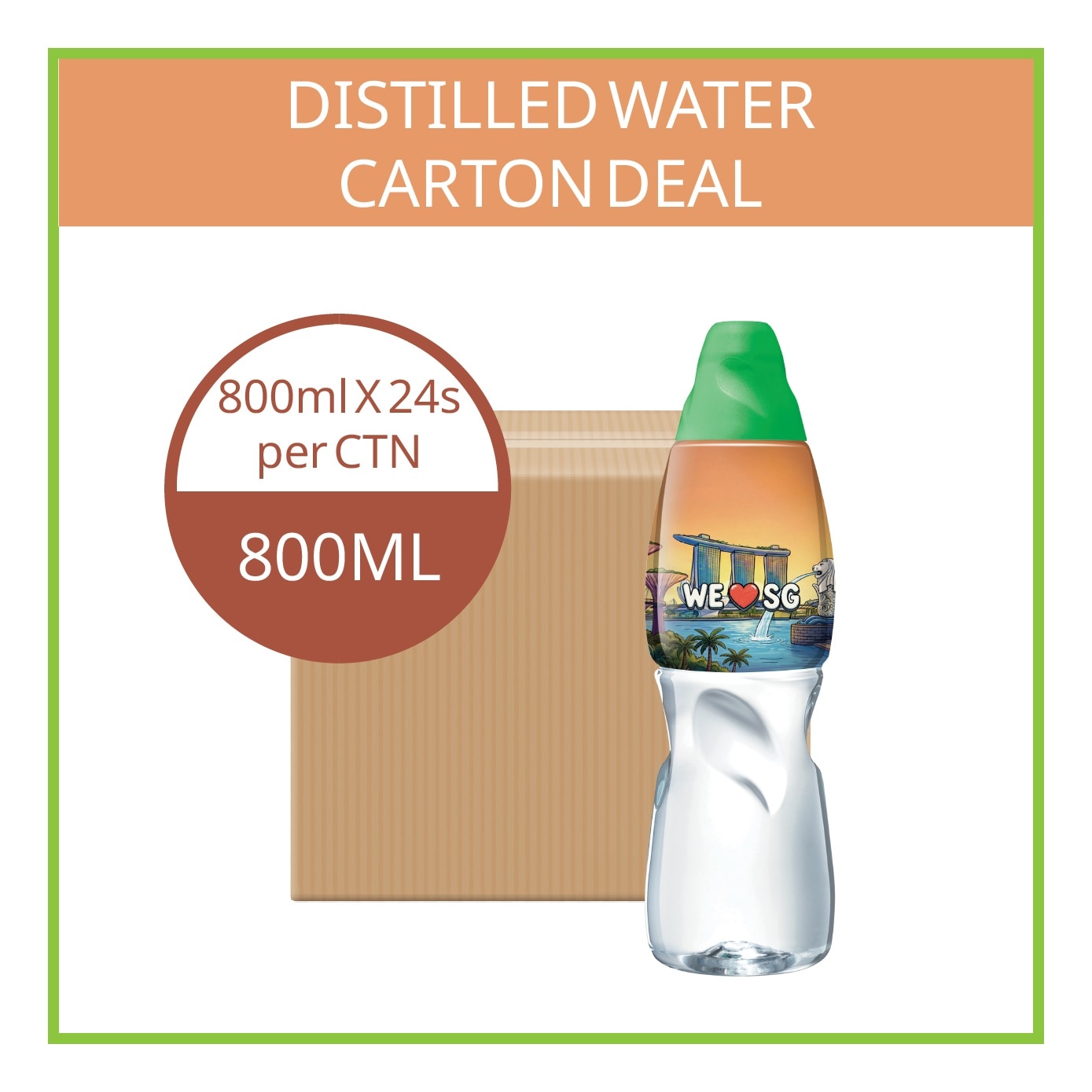 185th Anniversary Distilled Water Bottle 800ml x 24s (per carton) image