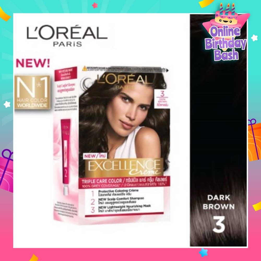 Créme Hair Colour #3 Natural Dark Brown (100% Grey Coverage for Rich & Radiant Colour) 1s
