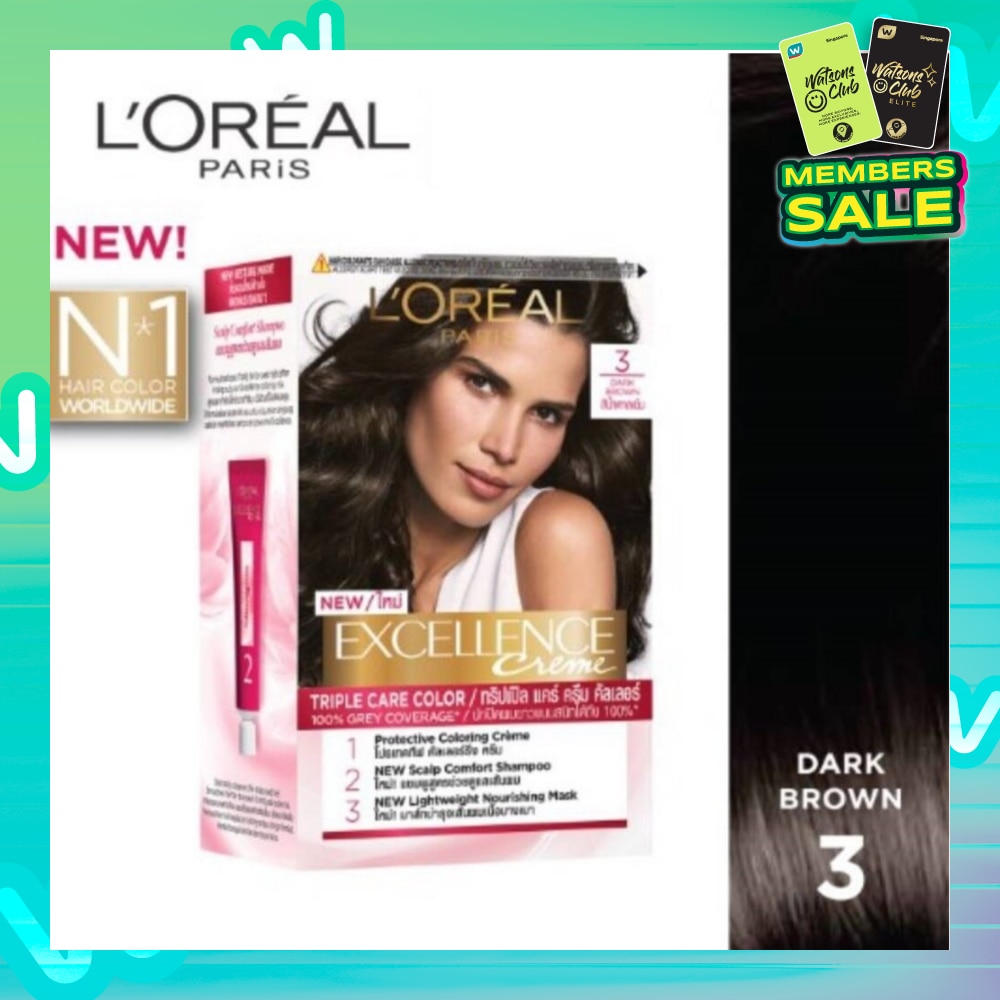 Créme Hair Colour #3 Natural Dark Brown (100% Grey Coverage for Rich & Radiant Colour) 1s