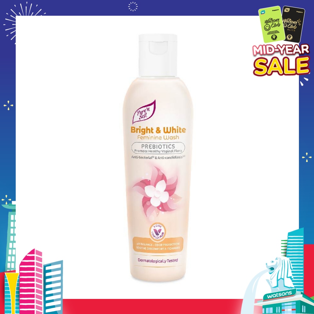 Bright & White Feminine Wash Prebiotics (Anti Bacterial And Anti Candidiasis) 200ml