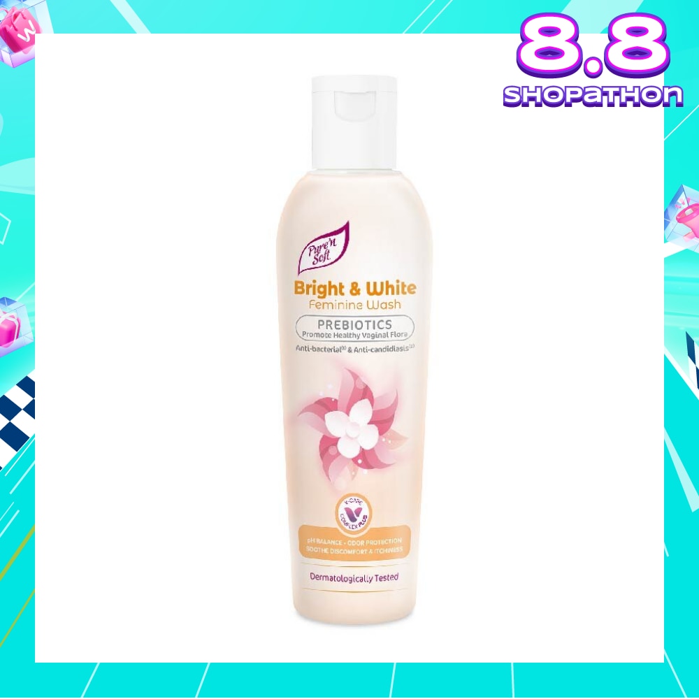 Bright & White Feminine Wash Prebiotics (Anti Bacterial And Anti Candidiasis) 200ml