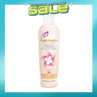 PURE N SOFT - Bright & White Feminine Wash Prebiotics (Anti Bacterial And Anti Candidiasis) 200ml
