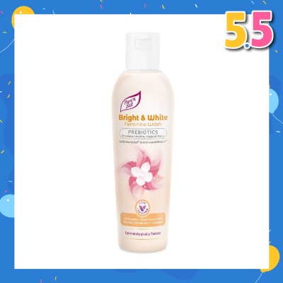 PURE N SOFT Bright & White Feminine Wash Prebiotics (Anti Bacterial And Anti Candidiasis) 200ml